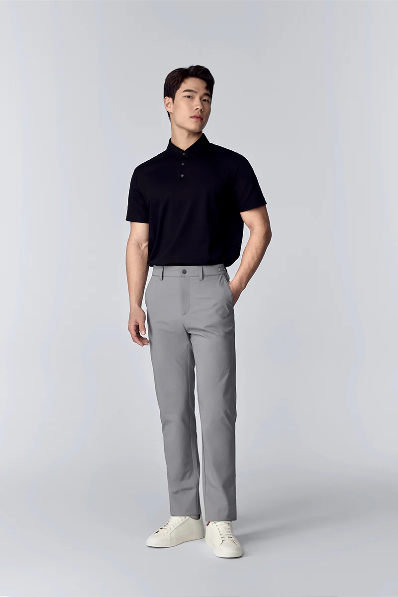 Softex Snap-Front Polo | Black BKFD01 - Image 2