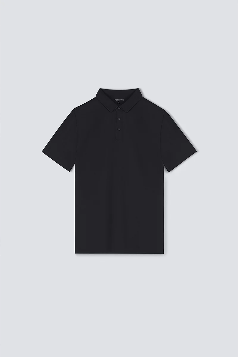 Softex Snap-Front Polo | Black BKFD01 - Image 3