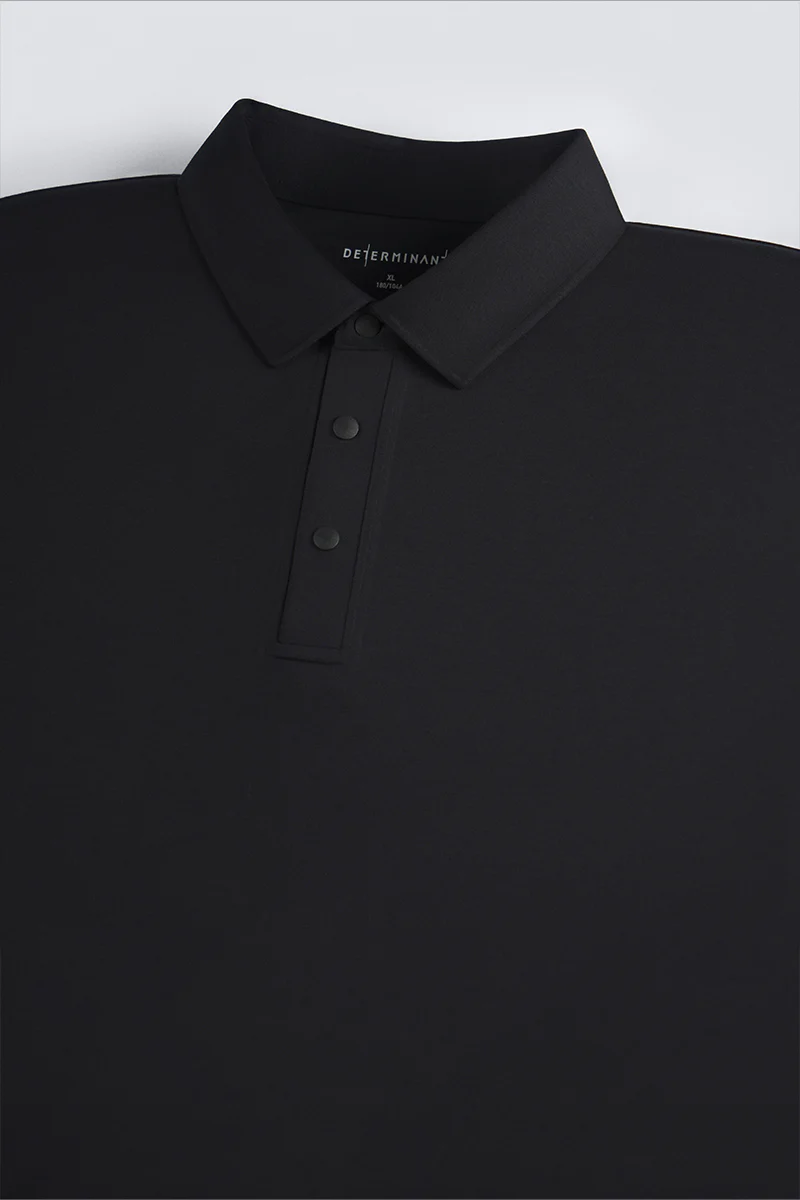 Softex Snap-Front Polo | Black BKFD01 - Image 4
