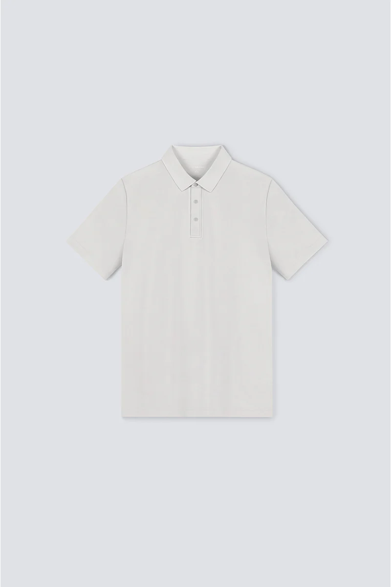 Softex Snap-Front Polo | Light Grey GYFL01 - Image 3