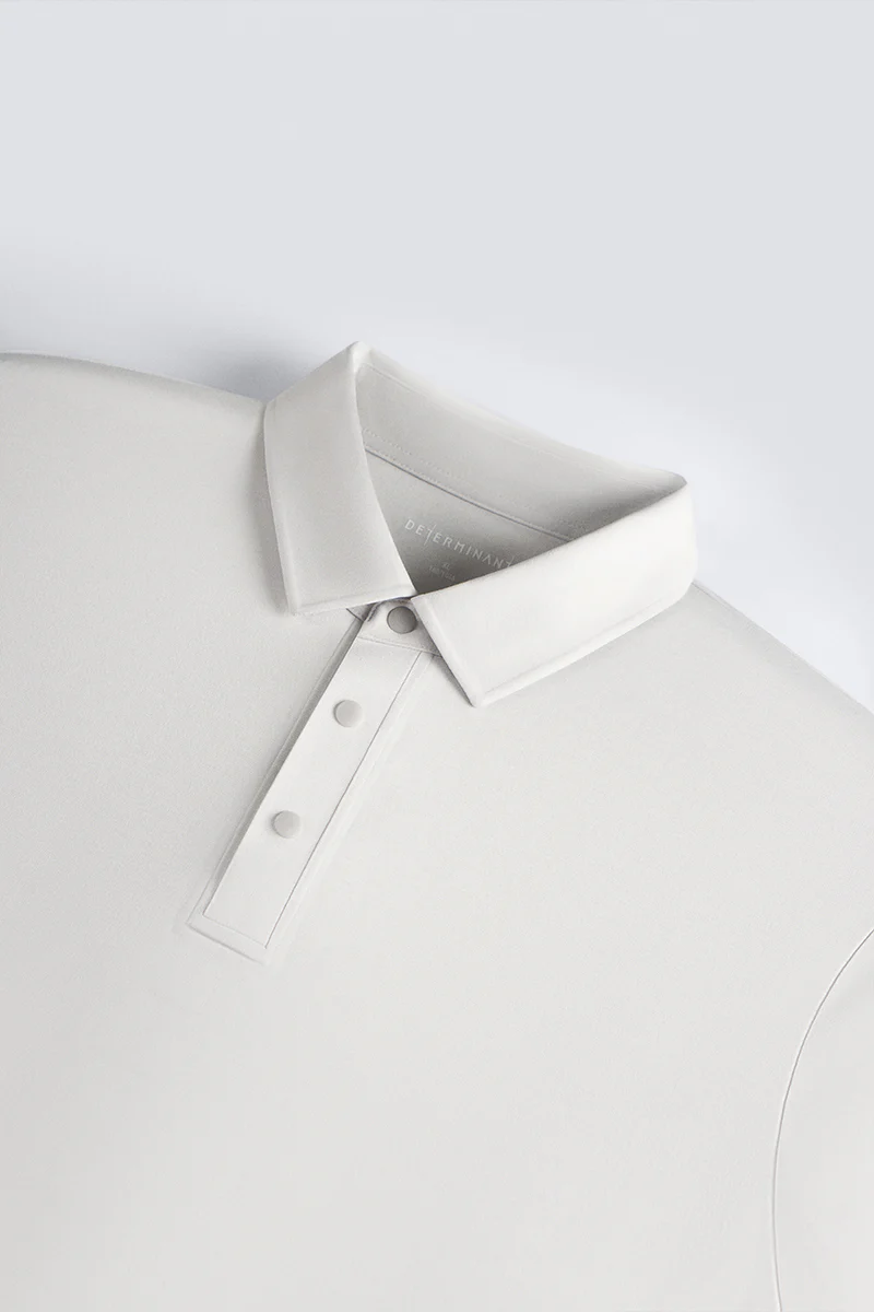 Softex Snap-Front Polo | Light Grey GYFL01 - Image 4