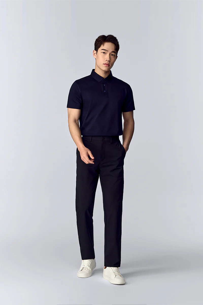 Softex Snap-Front Polo | Navy NNY096 - Image 2