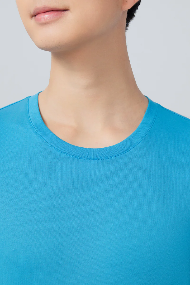 Super Soft Crew Neck T-Shirt | Blue P306UZ - Image 2