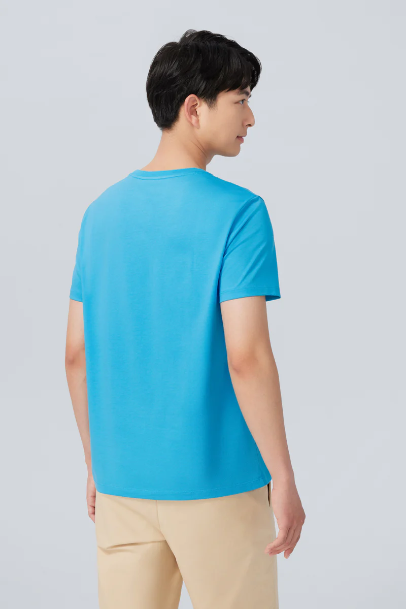 Super Soft Crew Neck T-Shirt | Blue P306UZ - Image 4