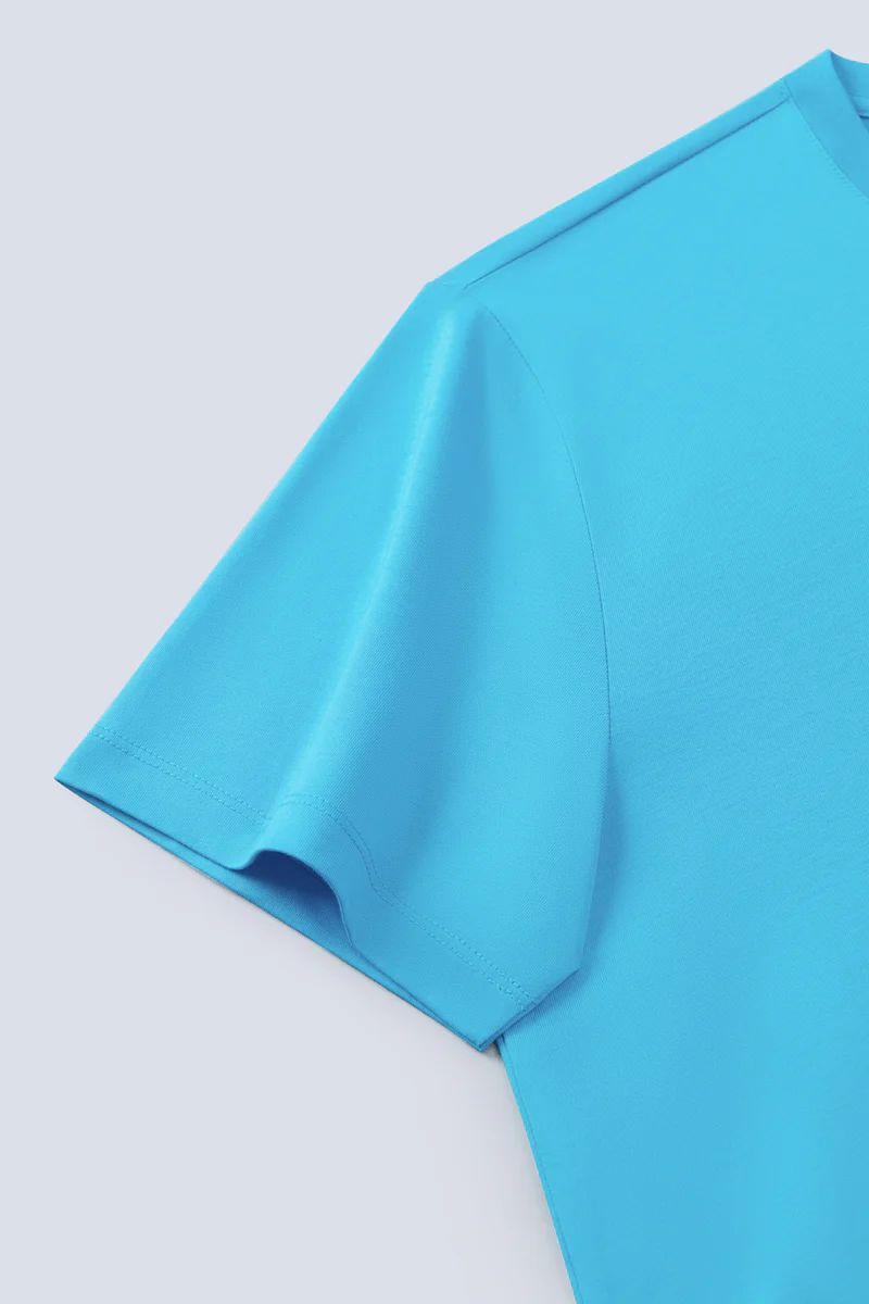 Super Soft Crew Neck T-Shirt | Blue P306UZ - Image 7