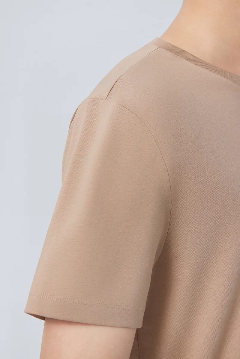 Super Soft Crew Neck T-Shirt | Khaki KKE169 - Image 5