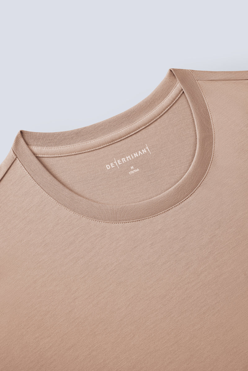 Super Soft Crew Neck T-Shirt | Khaki KKE169 - Image 6