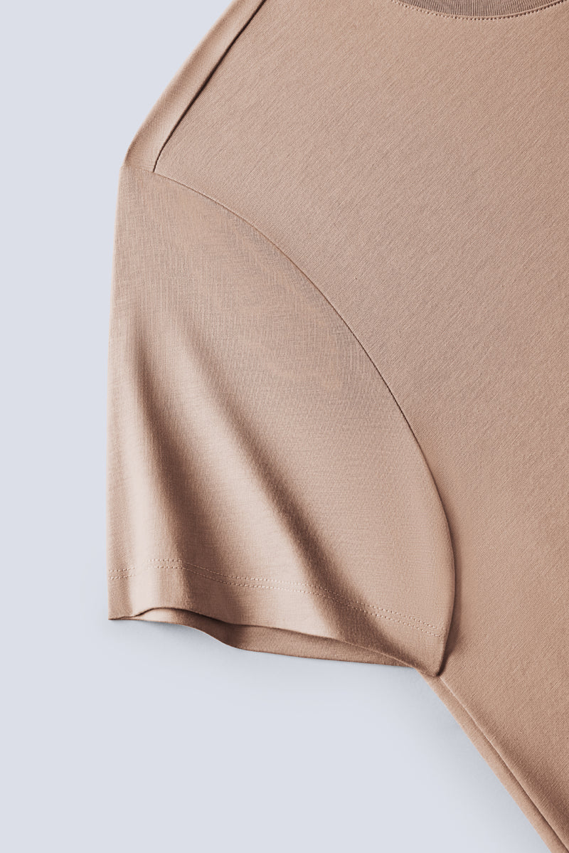 Super Soft Crew Neck T-Shirt | Khaki KKE169 - Image 7