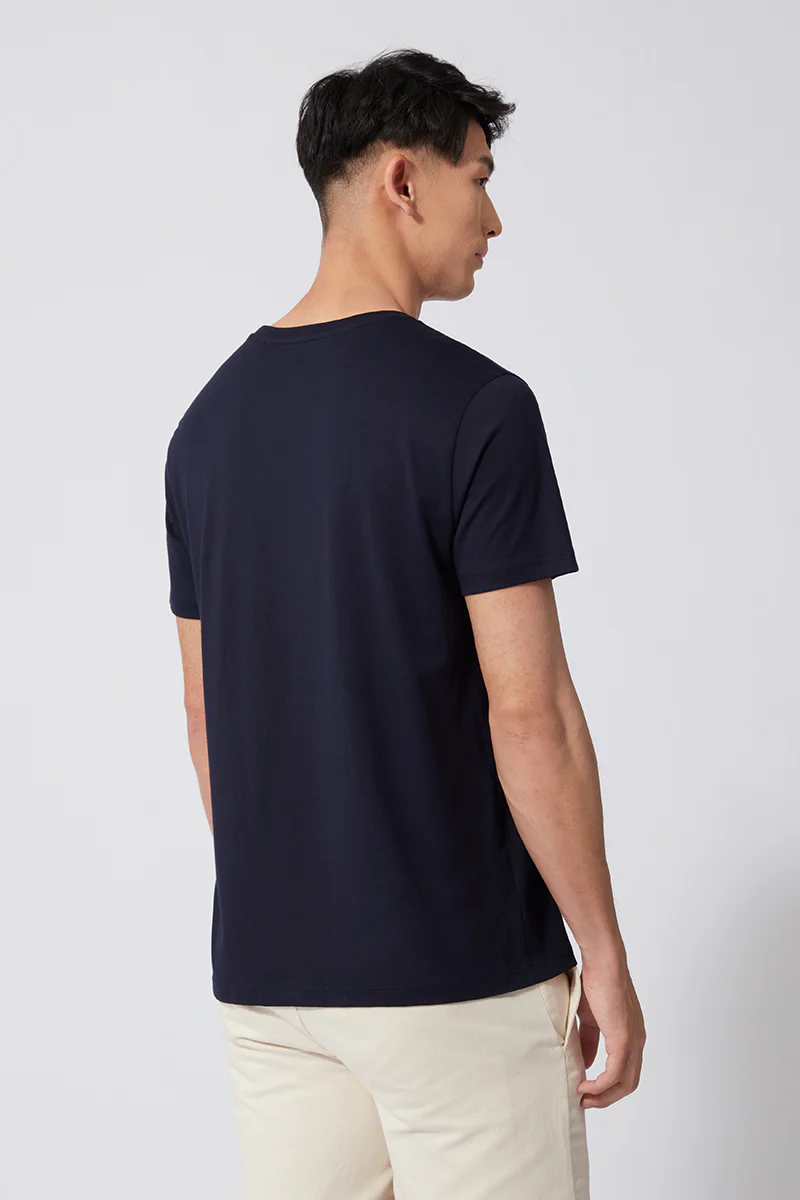 Super Soft Crew Neck T-Shirt | Navy NNY096 - Image 4