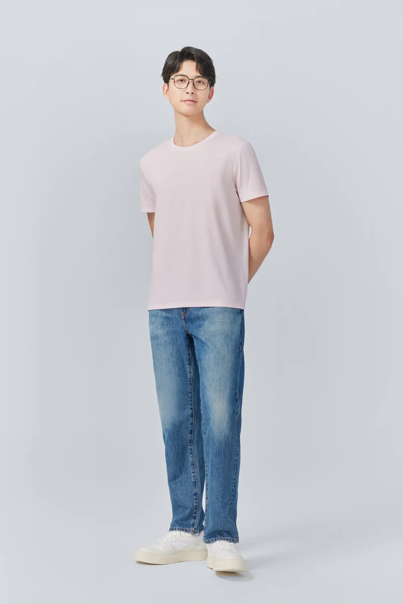 Super Soft Crew Neck T-Shirt | Pink P670UZ - Image 3