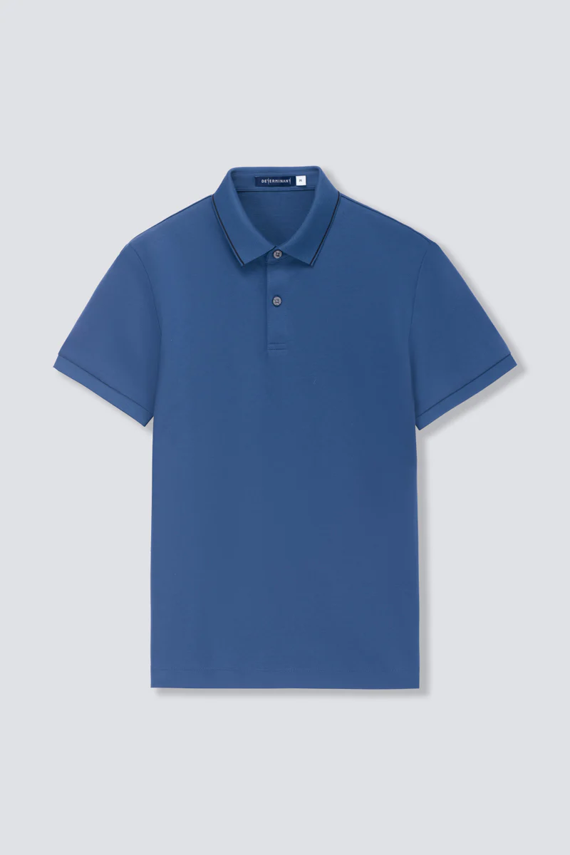 Super Soft Pique Tipped Polo | Blue NYE075 - Image 12