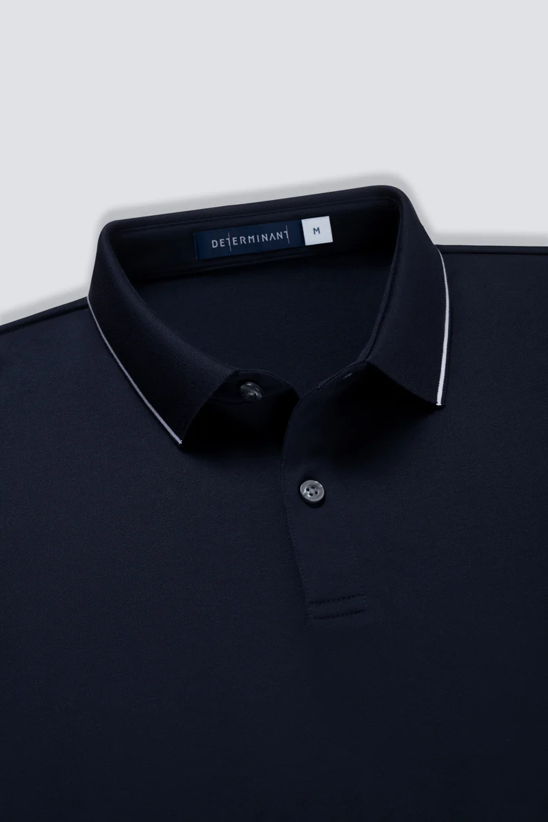 Super Soft Pique Tipped Polo | Navy NNY096 - Image 9