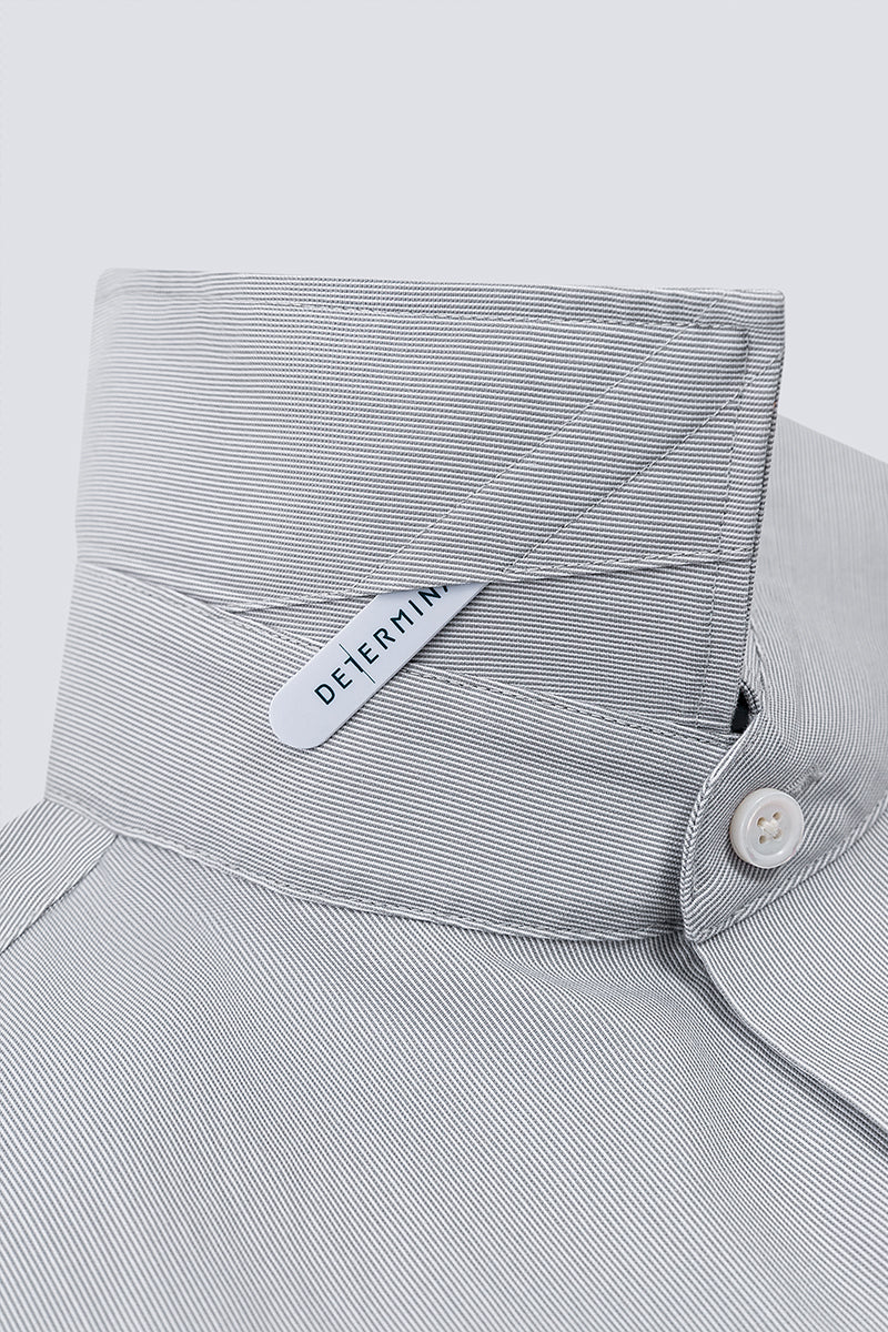 Supreme Cotton-Cashmere Dobby Dress Shirt | Grey Stripes 28700N - Image 11
