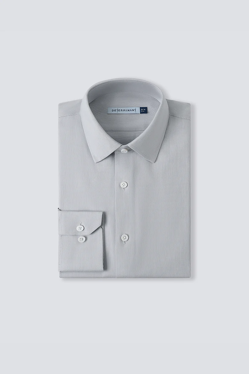 Supreme Cotton-Cashmere Dobby Dress Shirt | Grey Stripes 28700N - Image 12