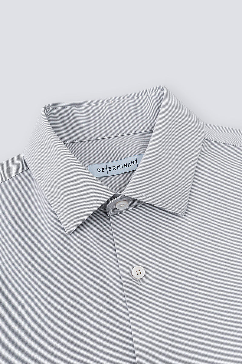 Supreme Cotton-Cashmere Dobby Dress Shirt | Grey Stripes 28700N - Image 8