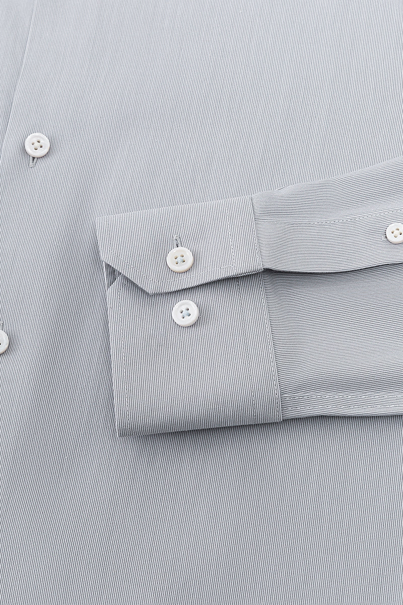 Supreme Cotton-Cashmere Dobby Dress Shirt | Grey Stripes 28700N - Image 9