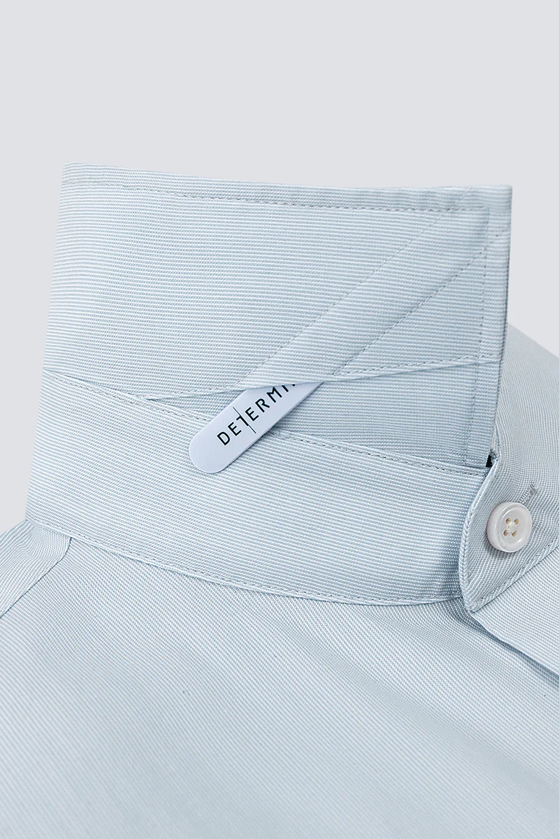 Supreme Cotton-Cashmere Dobby Dress Shirt | Pale Blue Stripes 28699N - Image 11