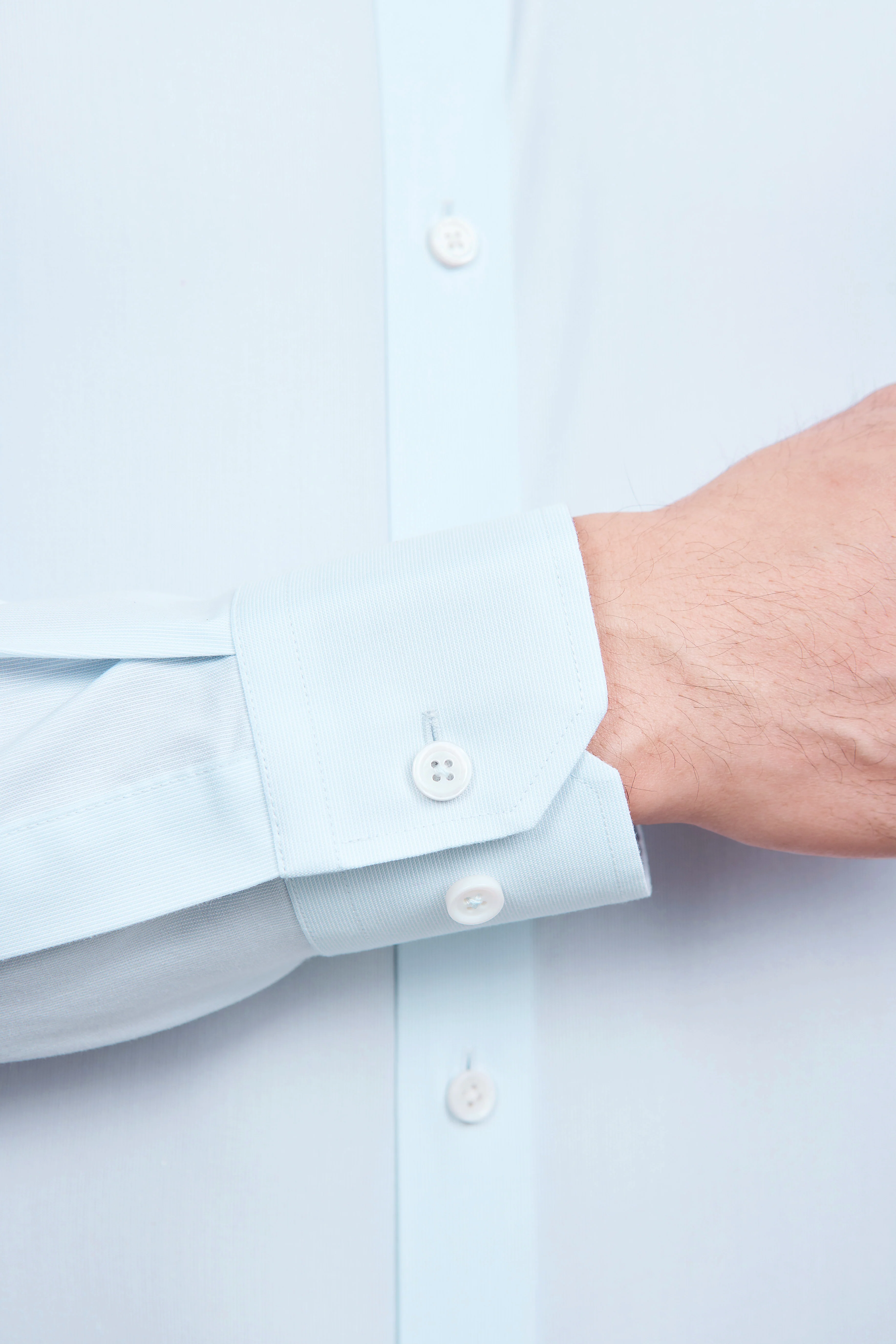Supreme Cotton-Cashmere Dobby Dress Shirt | Pale Blue Stripes 28699N - Image 5