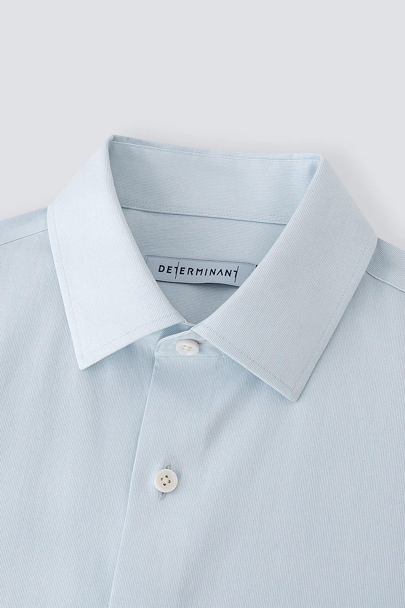 Supreme Cotton-Cashmere Dobby Dress Shirt | Pale Blue Stripes 28699N - Image 7