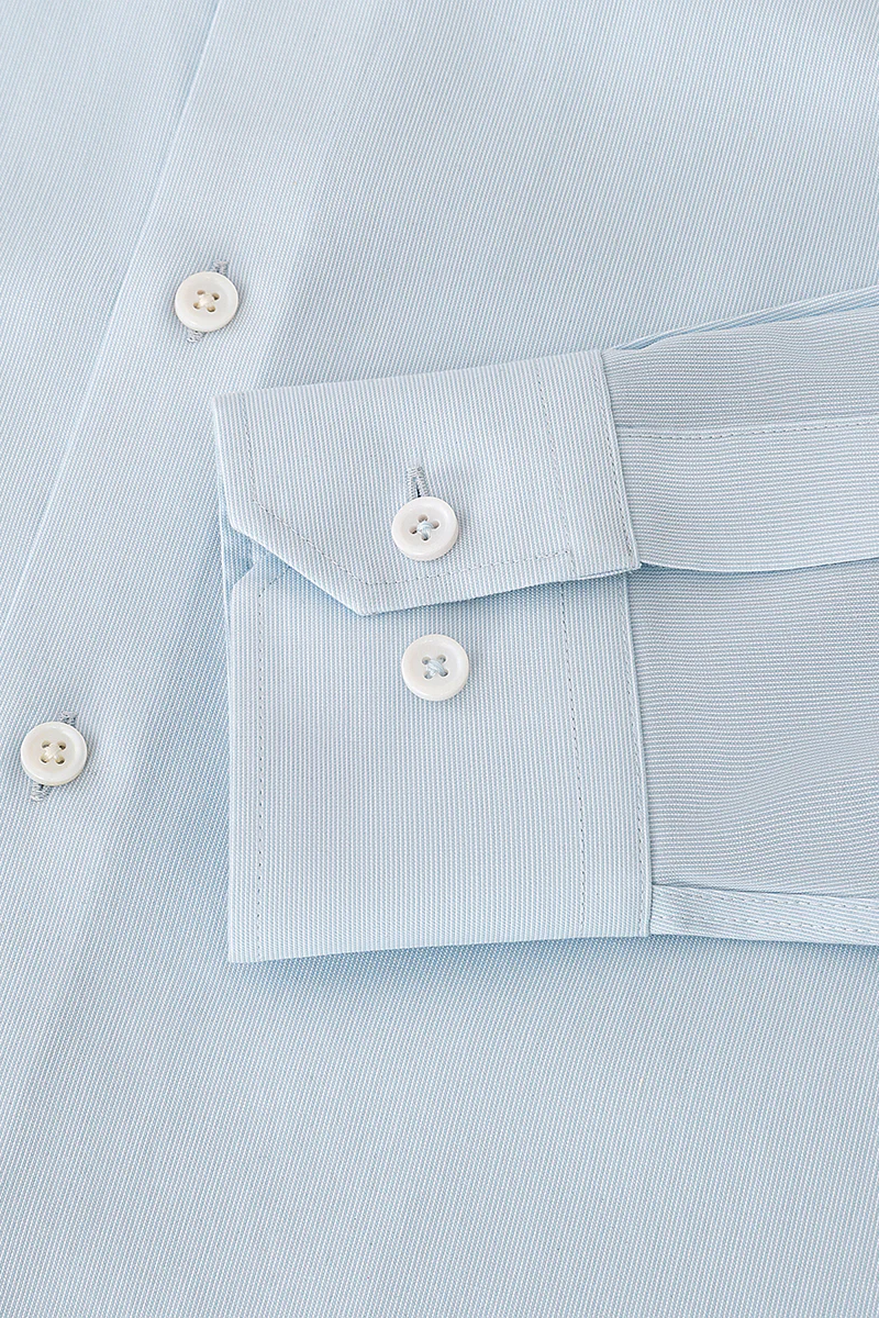 Supreme Cotton-Cashmere Dobby Dress Shirt | Pale Blue Stripes 28699N - Image 8