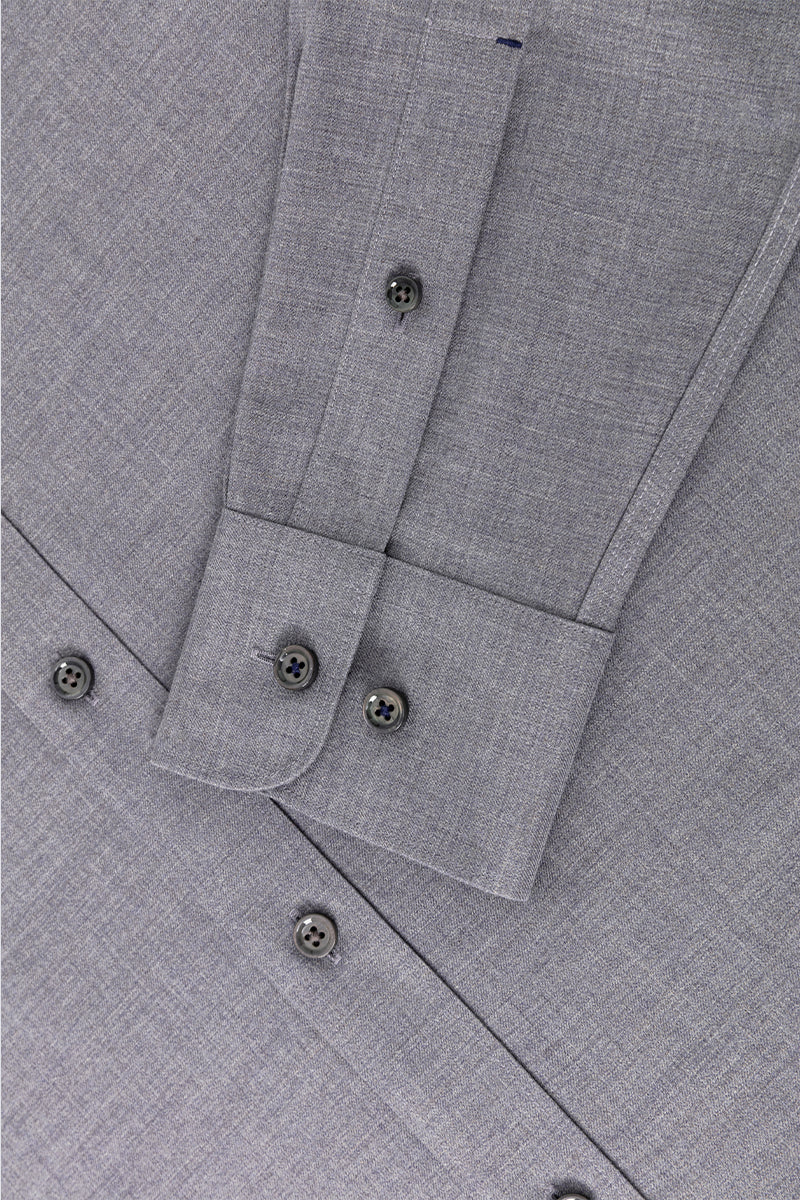 Supreme Cotton-Yak Twill Dress Shirt | Stone Grey 0372DK - Image 11