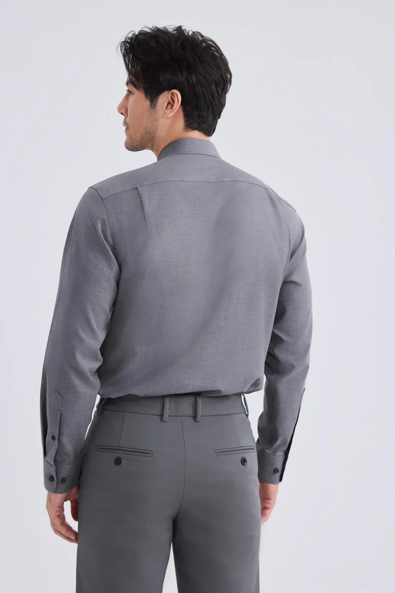 Supreme Cotton-Yak Twill Dress Shirt | Stone Grey 0372DK - Image 3