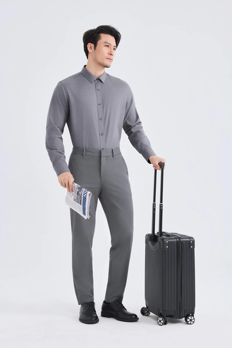 Supreme Cotton-Yak Twill Dress Shirt | Stone Grey 0372DK - Image 6