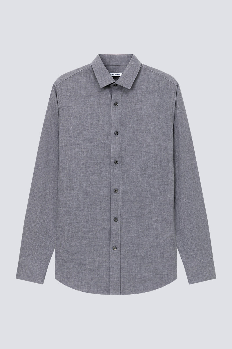 Supreme Cotton-Yak Twill Dress Shirt | Stone Grey 0372DK - Image 9