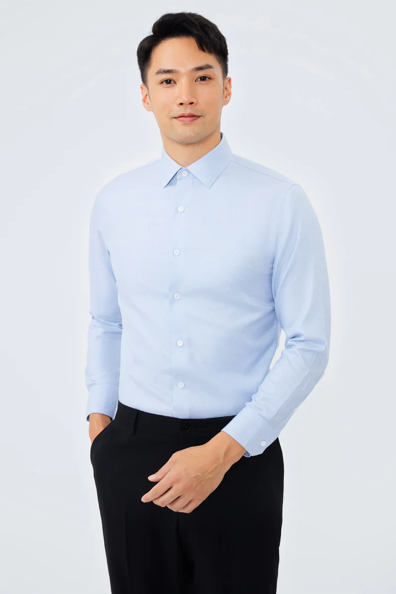 Supreme Cotton Dobby Twill Dress Shirt | Blue 7644NZ