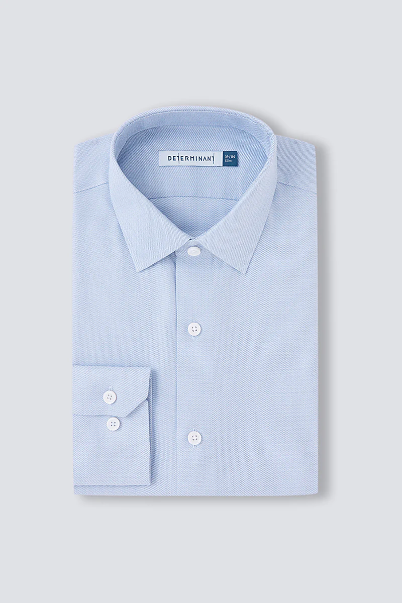 Supreme Cotton Dobby Twill Dress Shirt | Blue 7644NZ - Image 10