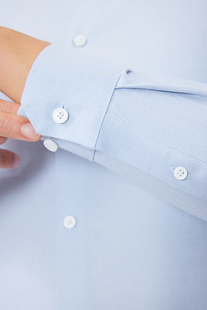 Supreme Cotton Dobby Twill Dress Shirt | Blue 7644NZ - Image 5