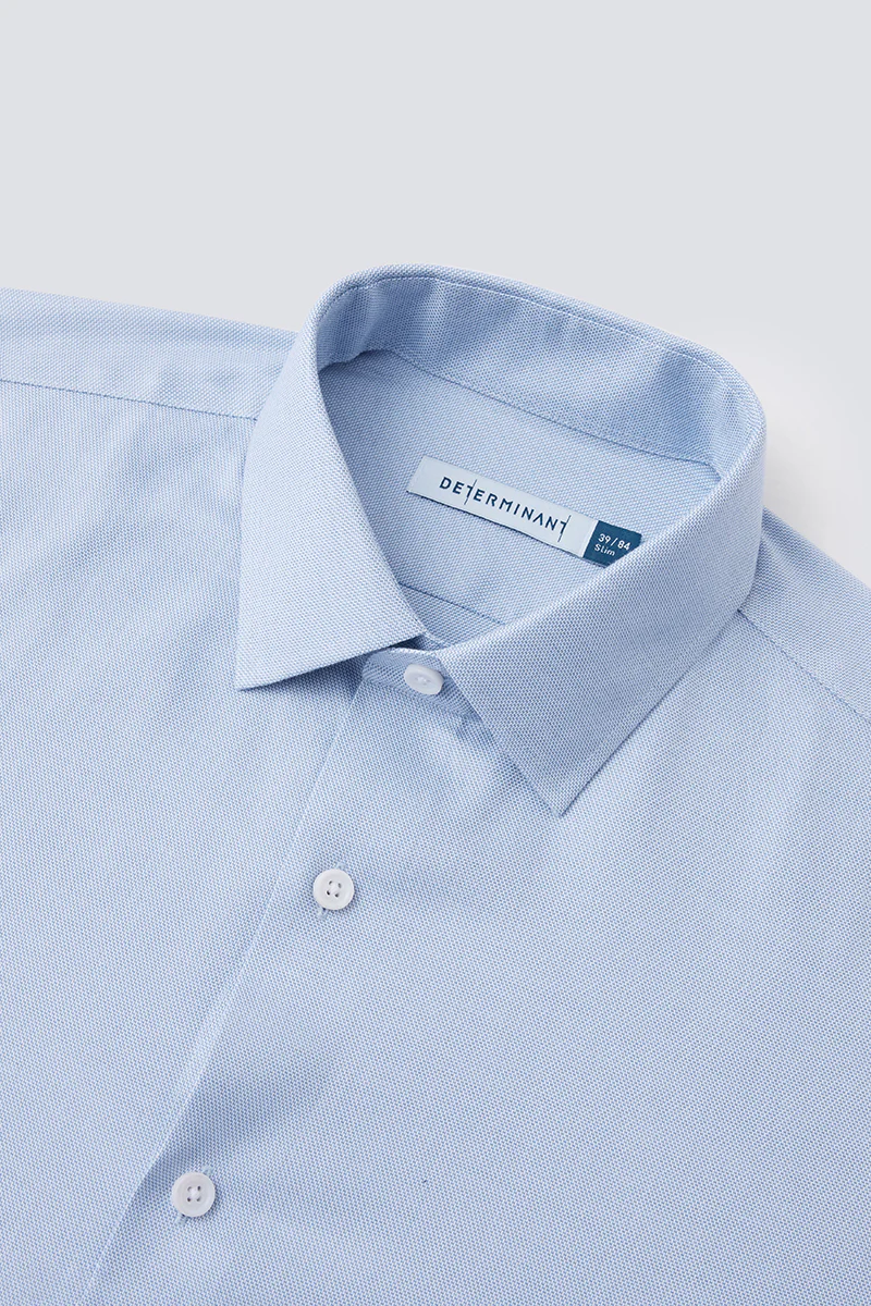 Supreme Cotton Dobby Twill Dress Shirt | Blue 7644NZ - Image 6