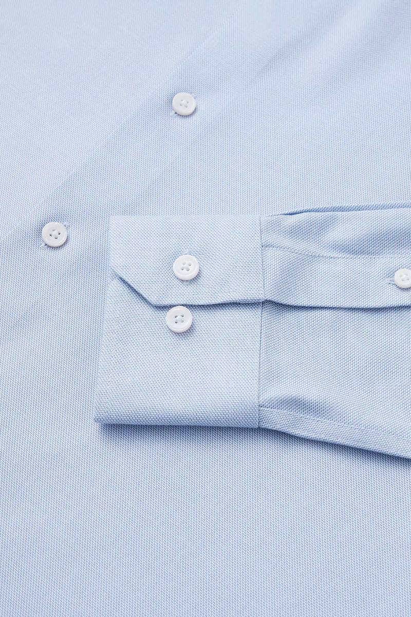Supreme Cotton Dobby Twill Dress Shirt | Blue 7644NZ - Image 7