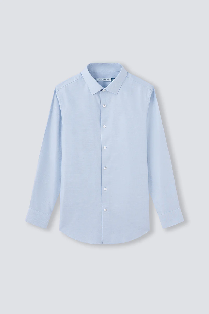 Supreme Cotton Dobby Twill Dress Shirt | Blue 7644NZ - Image 9