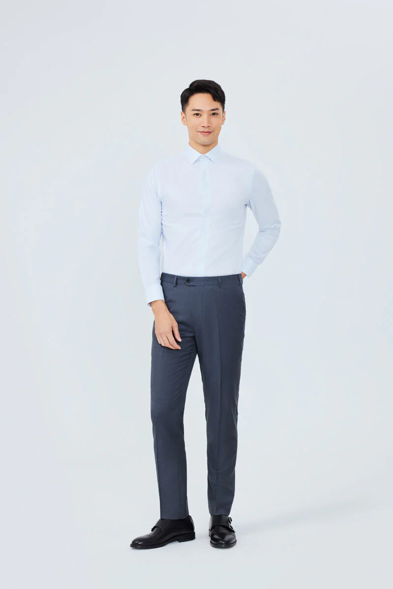 Supreme Cotton Dobby Twill Dress Shirt | Light Blue 7643NZ - Image 3