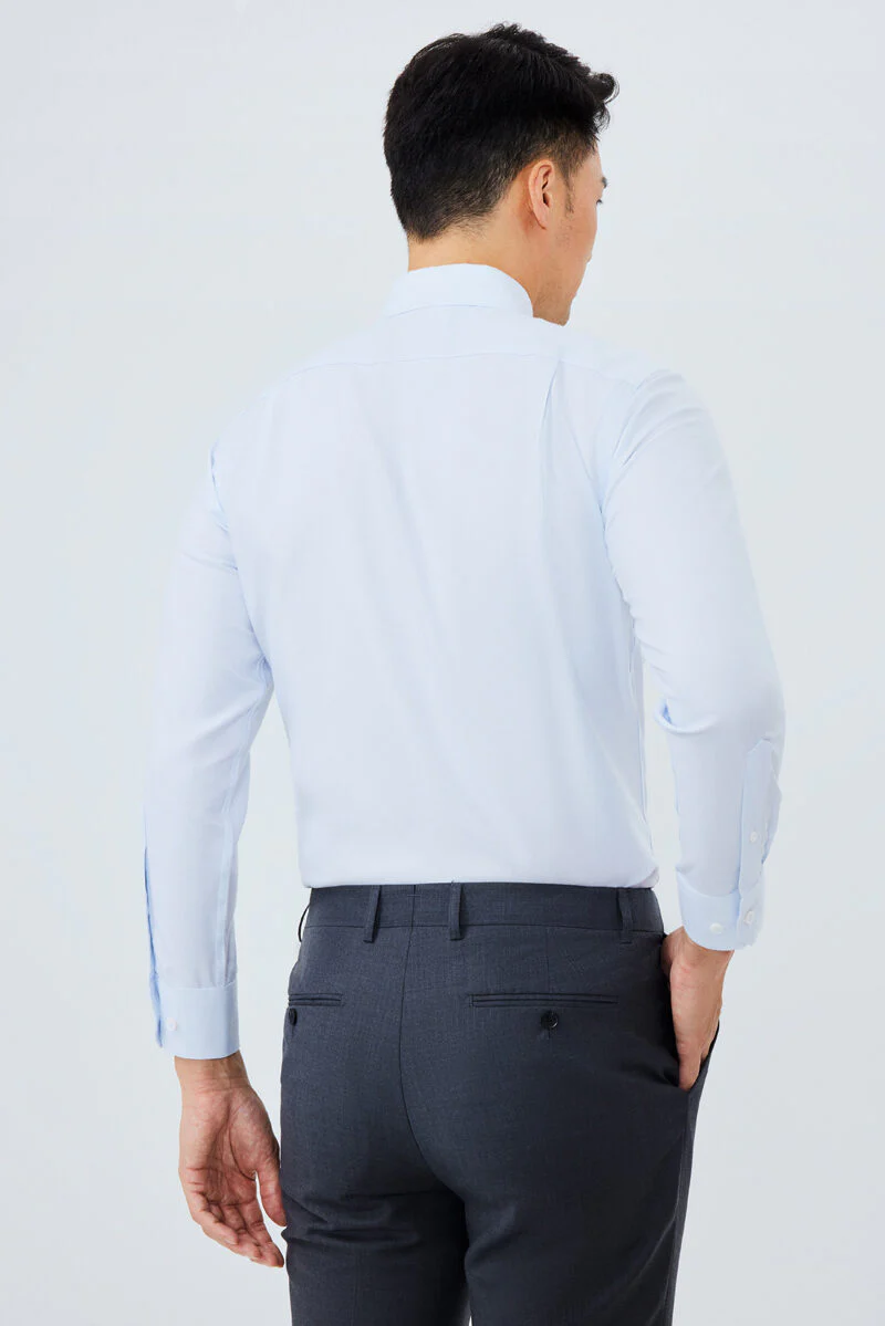 Supreme Cotton Dobby Twill Dress Shirt | Light Blue 7643NZ - Image 4