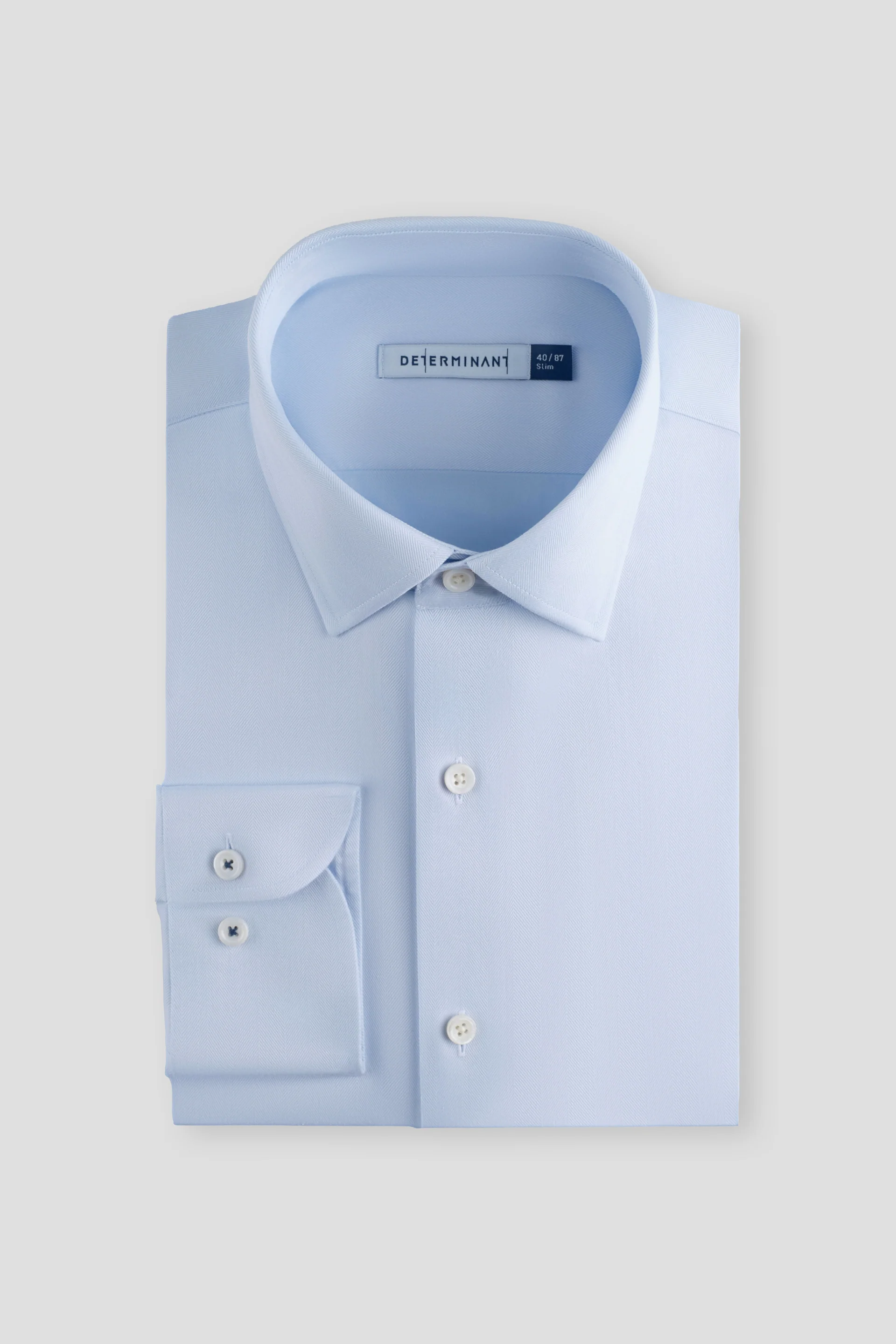 Supreme Cotton Herringbone Dress Shirt | Light Blue 2767NZ - Image 2