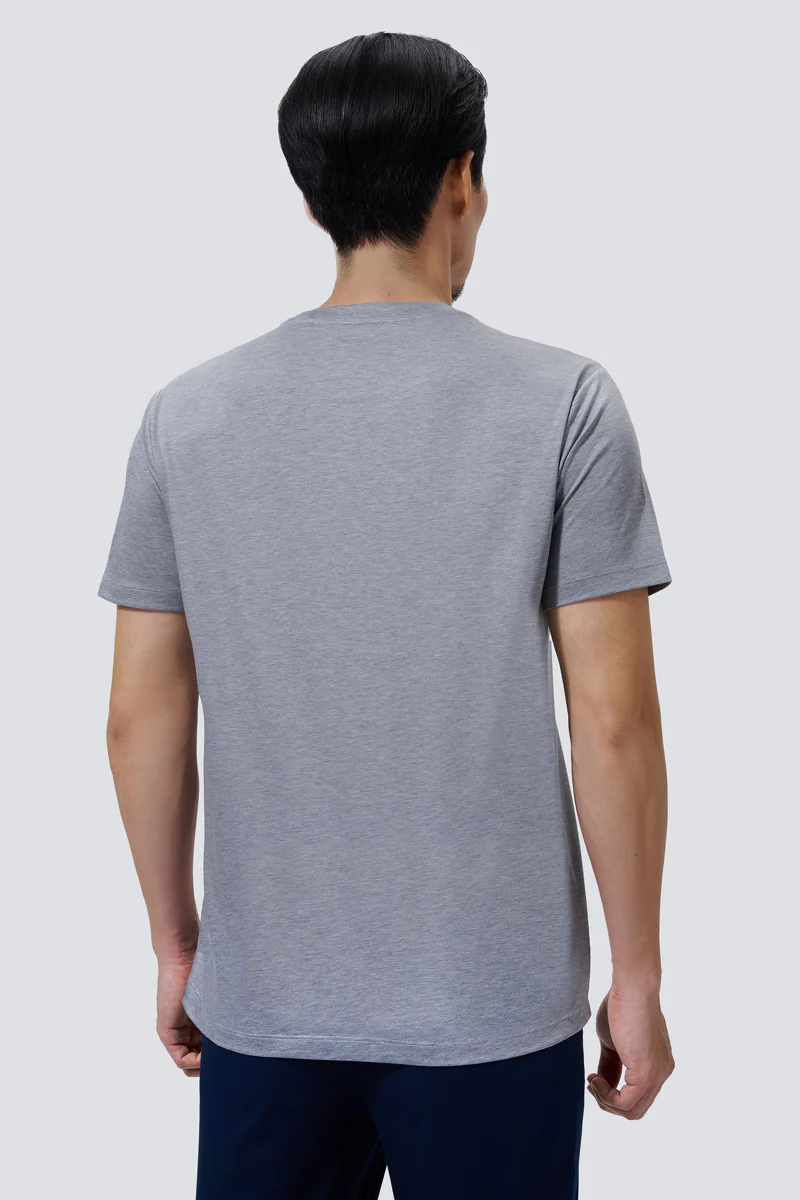 Supreme Cotton-Silk Crew Neck T-Shirt | Grey BC5081 - Image 4