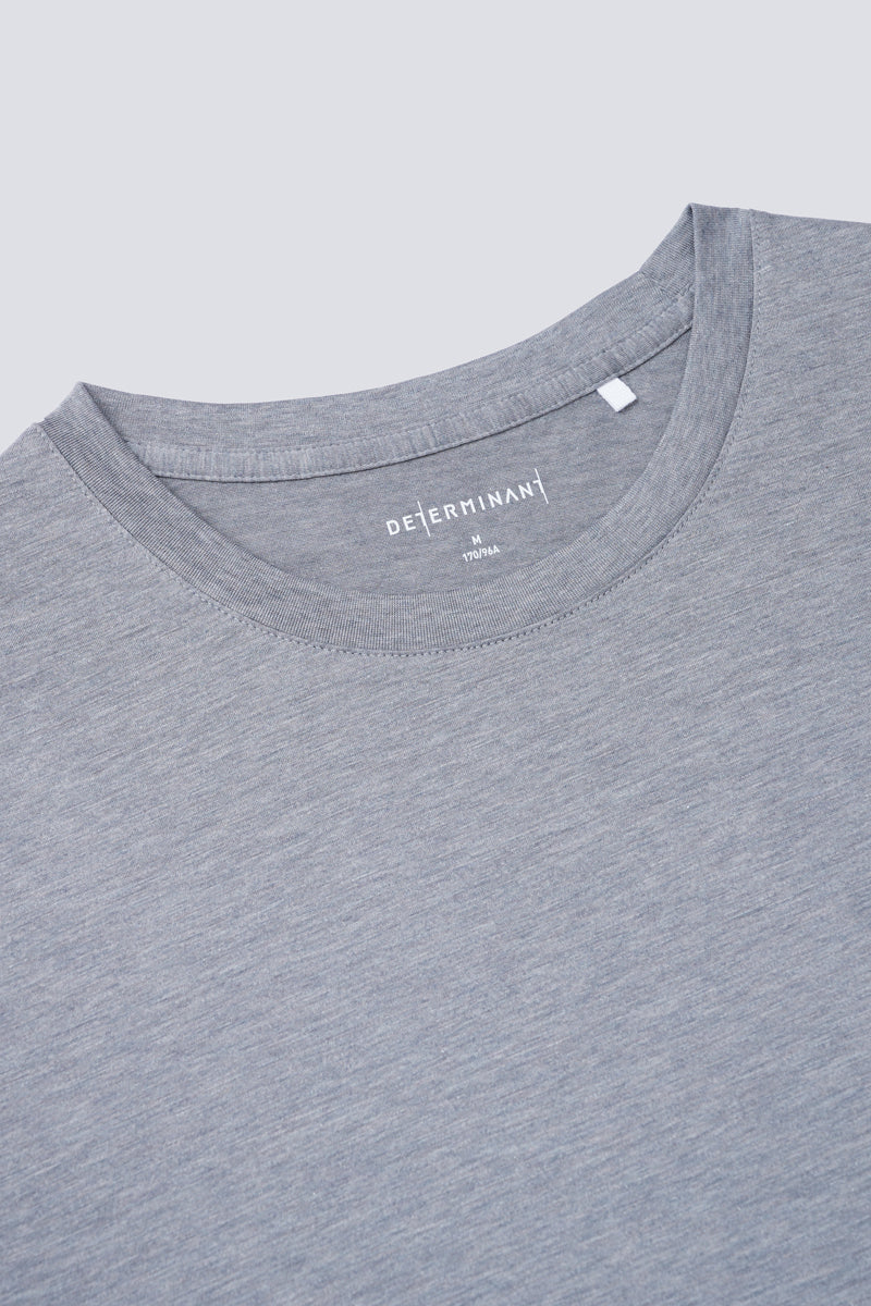 Supreme Cotton-Silk Crew Neck T-Shirt | Grey BC5081 - Image 6