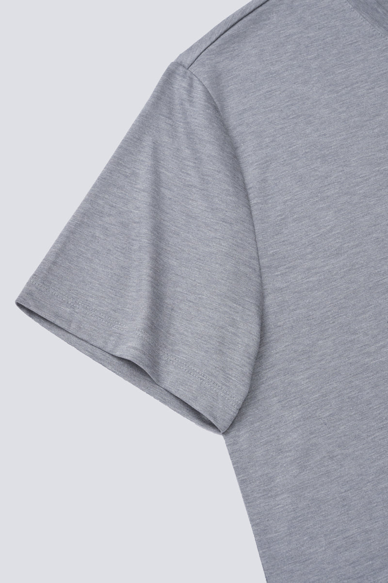 Supreme Cotton-Silk Crew Neck T-Shirt | Grey BC5081 - Image 7