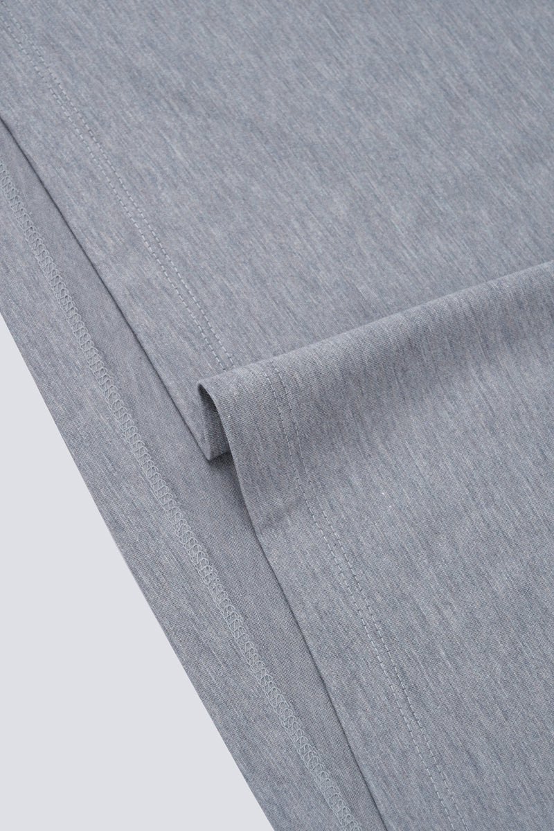 Supreme Cotton-Silk Crew Neck T-Shirt | Grey BC5081 - Image 8