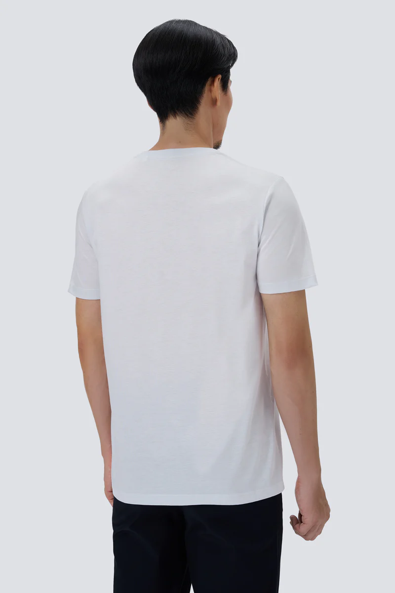 Supreme Cotton-Silk Crew Neck T-Shirt | Light Grey BLE038 - Image 4