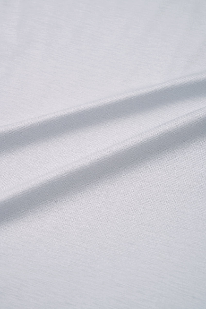 Supreme Cotton-Silk Crew Neck T-Shirt | Light Grey BLE038 - Image 9