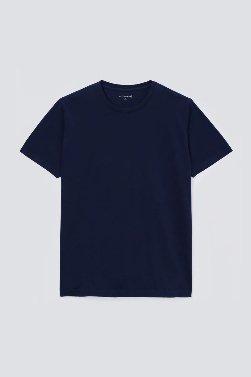 Supreme Cotton-Silk Crew Neck T-Shirt | Navy NYYD01 - Image 9