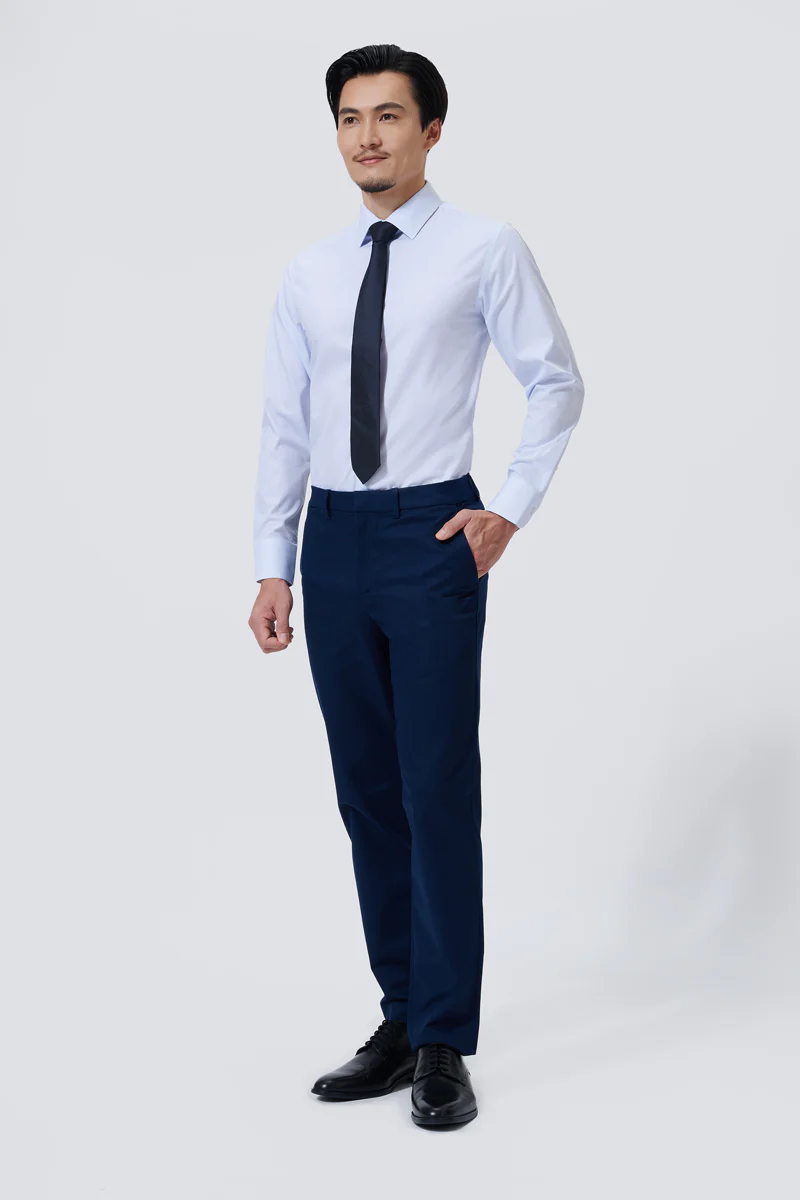 Supreme Cotton-Silk Dress Shirt | Blue Check 2741DK - Image 3