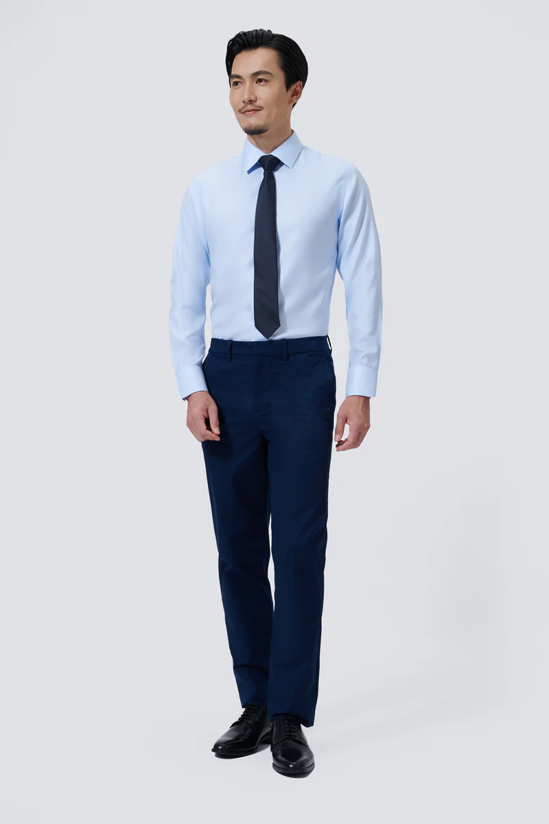 Supreme Cotton-Silk Dress Shirt | Light Blue 1459DK - Image 3