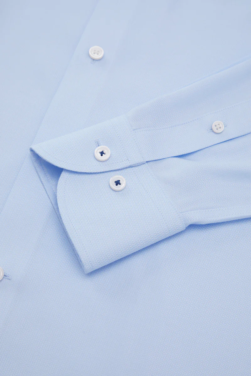 Supreme Cotton-Silk Dress Shirt | Light Blue 1459DK - Image 7