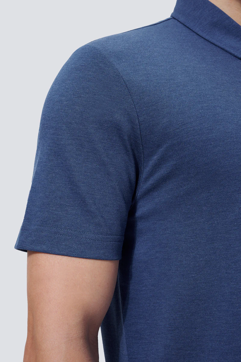 Supreme Cotton-Silk Pique Polo | Blue EB1258 - Image 5