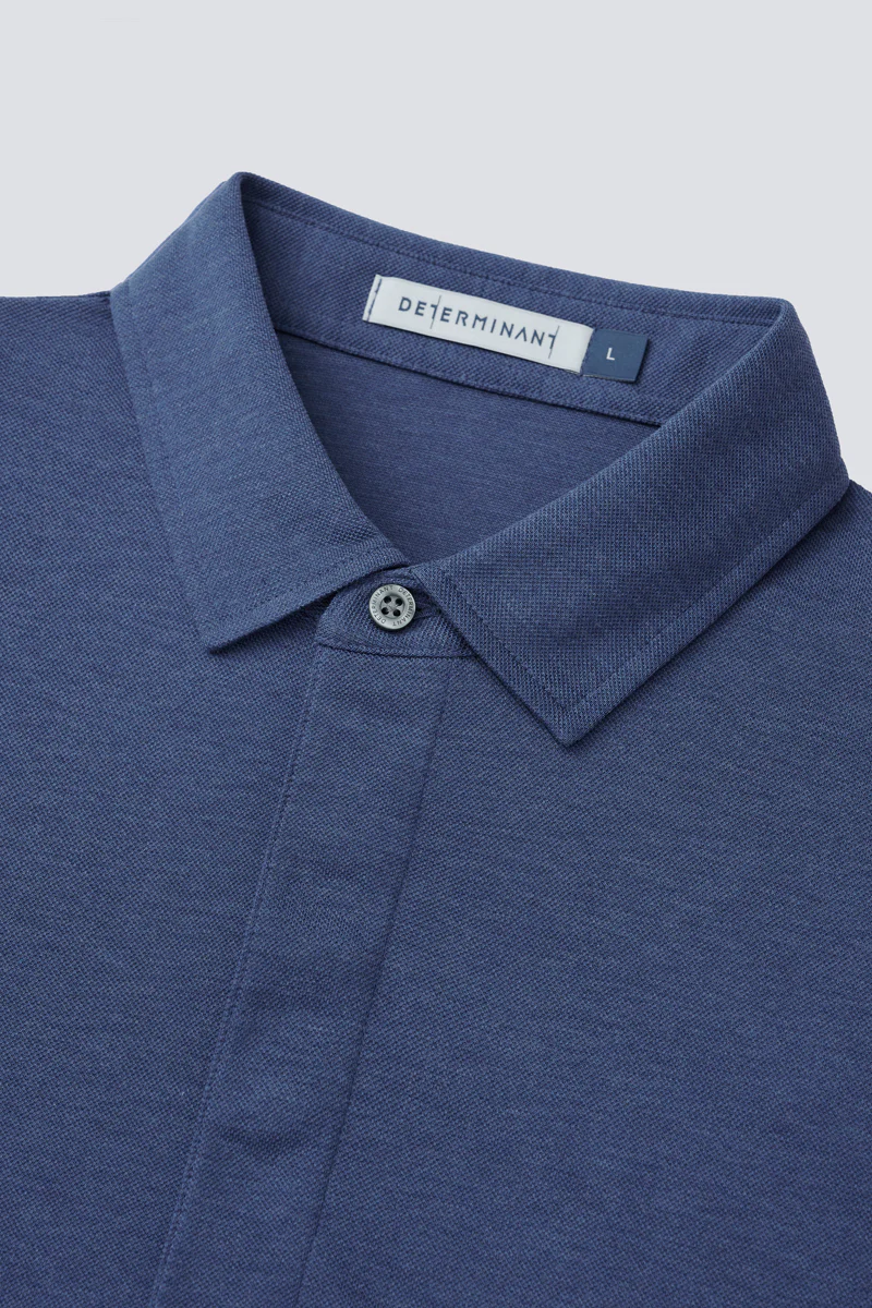 Supreme Cotton-Silk Pique Polo | Blue EB1258 - Image 6