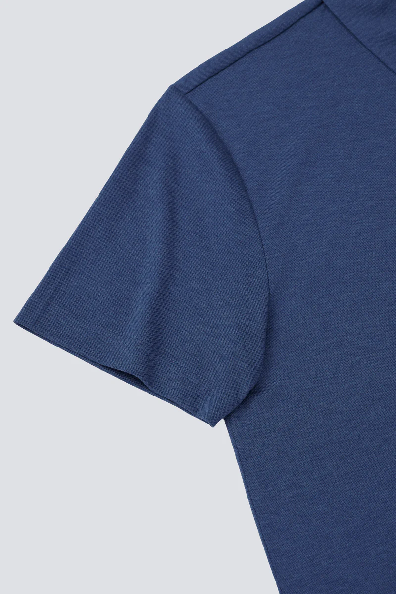 Supreme Cotton-Silk Pique Polo | Blue EB1258 - Image 7